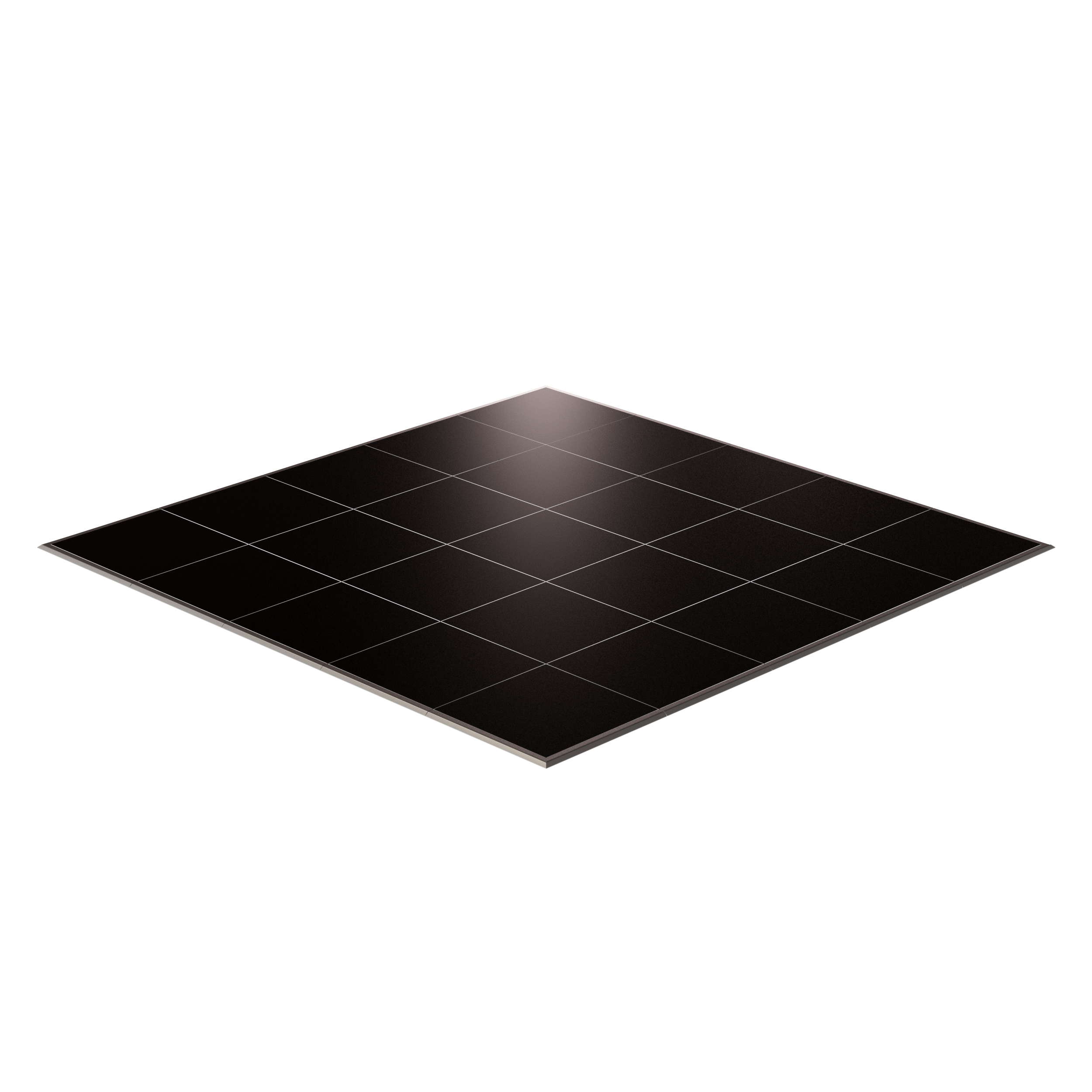Black solar panel with a grid design, ideal for eco-friendly energy solutions.